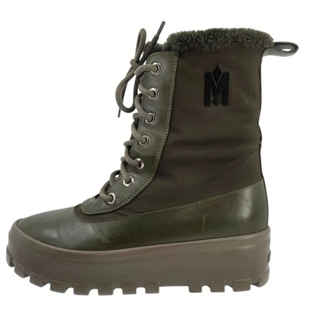 Mackage Womens 40 HERO-W Shearling Lined‎ Winter Boots in Army Green